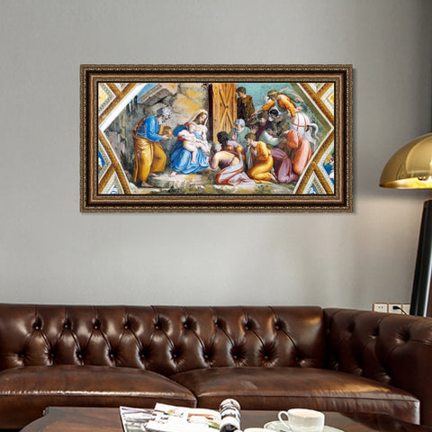 INVIN ART Framed Canvas Art Giclee Print Series#046 by Raphael/Raffaello Sanzio Wall Art Living Room Home Office Decorations