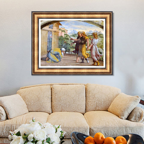 INVIN ART Framed Canvas Art Giclee Print Series#048 by Raphael/Raffaello Sanzio Wall Art Living Room Home Office Decorations