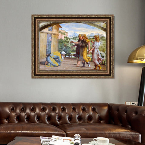 INVIN ART Framed Canvas Art Giclee Print Series#048 by Raphael/Raffaello Sanzio Wall Art Living Room Home Office Decorations