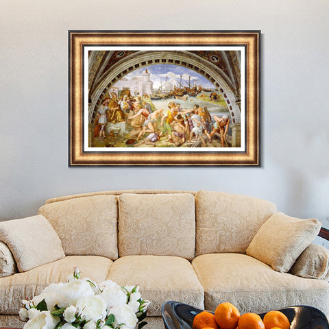 INVIN ART Framed Canvas Art Giclee Print Series#049 by Raphael/Raffaello Sanzio Wall Art Living Room Home Office Decorations