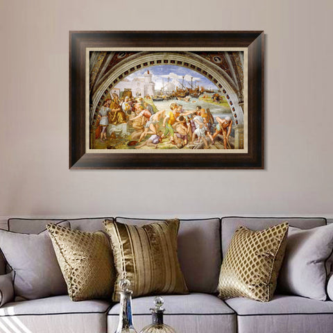 INVIN ART Framed Canvas Art Giclee Print Series#049 by Raphael/Raffaello Sanzio Wall Art Living Room Home Office Decorations