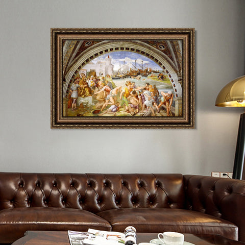 INVIN ART Framed Canvas Art Giclee Print Series#049 by Raphael/Raffaello Sanzio Wall Art Living Room Home Office Decorations