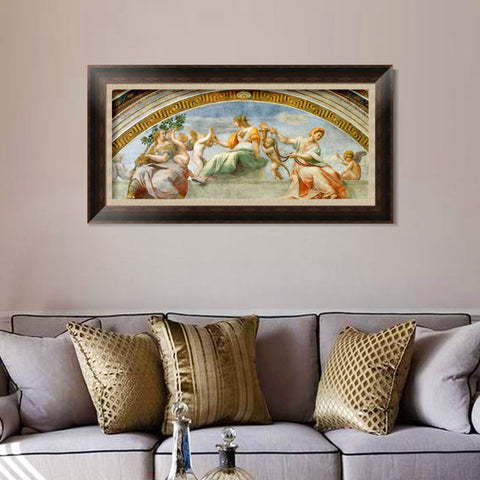 INVIN ART Framed Canvas Art Giclee Print Series#050 by Raphael/Raffaello Sanzio Wall Art Living Room Home Office Decorations