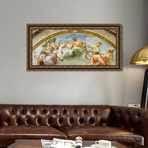 INVIN ART Framed Canvas Art Giclee Print Series#050 by Raphael/Raffaello Sanzio Wall Art Living Room Home Office Decorations