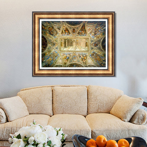 INVIN ART Framed Canvas Art Giclee Print Series#051 by Raphael/Raffaello Sanzio Wall Art Living Room Home Office Decorations