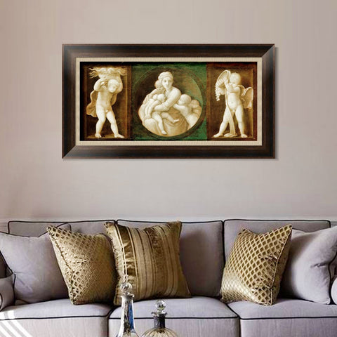 INVIN ART Framed Canvas Art Giclee Print Series#052 by Raphael/Raffaello Sanzio Wall Art Living Room Home Office Decorations