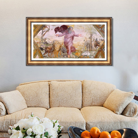 INVIN ART Framed Canvas Art Giclee Print Series#053 by Raphael/Raffaello Sanzio Wall Art Living Room Home Office Decorations