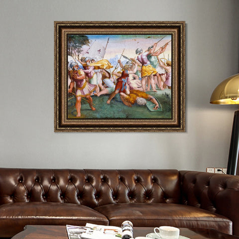 INVIN ART Framed Canvas Art Giclee Print Series#056 by Raphael/Raffaello Sanzio Wall Art Living Room Home Office Decorations