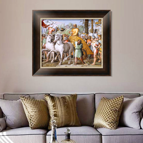 INVIN ART Framed Canvas Art Giclee Print Series#057 by Raphael/Raffaello Sanzio Wall Art Living Room Home Office Decorations