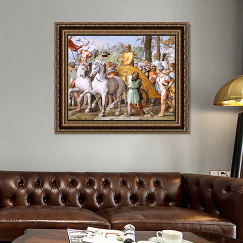 INVIN ART Framed Canvas Art Giclee Print Series#057 by Raphael/Raffaello Sanzio Wall Art Living Room Home Office Decorations