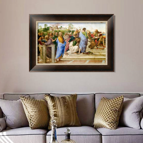 INVIN ART Framed Canvas Art Giclee Print Series#058 by Raphael/Raffaello Sanzio Wall Art Living Room Home Office Decorations