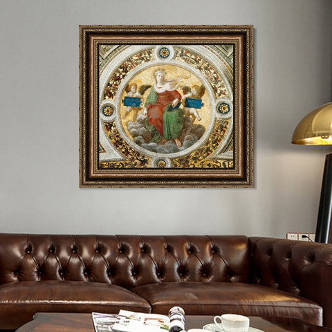INVIN ART Framed Canvas Art Giclee Print Series#060 by Raphael/Raffaello Sanzio Wall Art Living Room Home Office Decorations