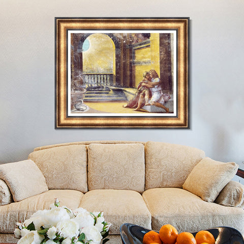 INVIN ART Framed Canvas Art Giclee Print Series#062 by Raphael/Raffaello Sanzio Wall Art Living Room Home Office Decorations