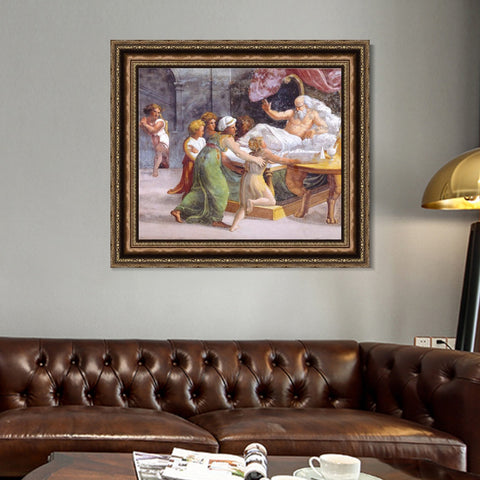 INVIN ART Framed Canvas Art Giclee Print Series#063 by Raphael/Raffaello Sanzio Wall Art Living Room Home Office Decorations