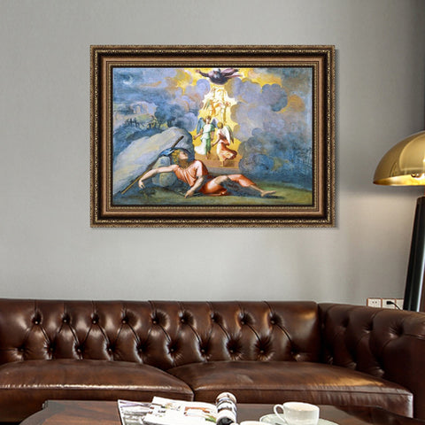 INVIN ART Framed Canvas Art Giclee Print Series#064 by Raphael/Raffaello Sanzio Wall Art Living Room Home Office Decorations