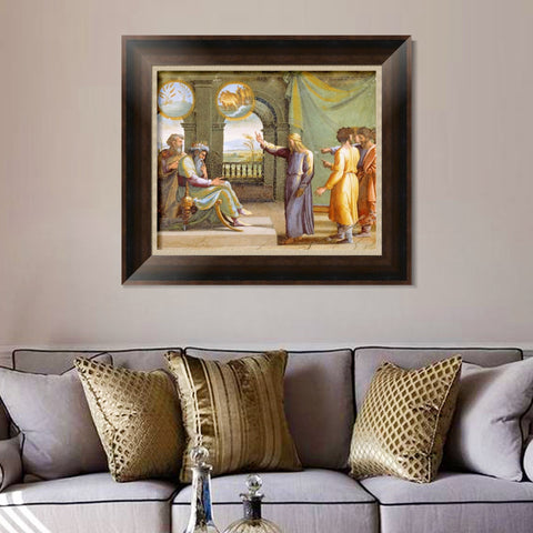 INVIN ART Framed Canvas Art Giclee Print Series#065 by Raphael/Raffaello Sanzio Wall Art Living Room Home Office Decorations