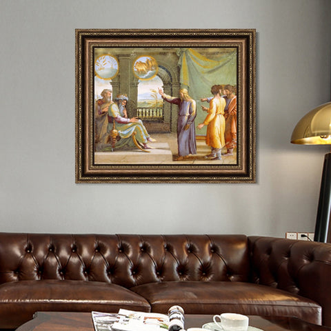 INVIN ART Framed Canvas Art Giclee Print Series#065 by Raphael/Raffaello Sanzio Wall Art Living Room Home Office Decorations