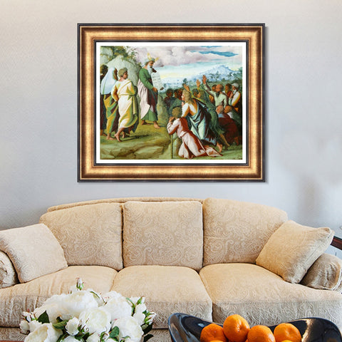 INVIN ART Framed Canvas Art Giclee Print Series#068 by Raphael/Raffaello Sanzio Wall Art Living Room Home Office Decorations