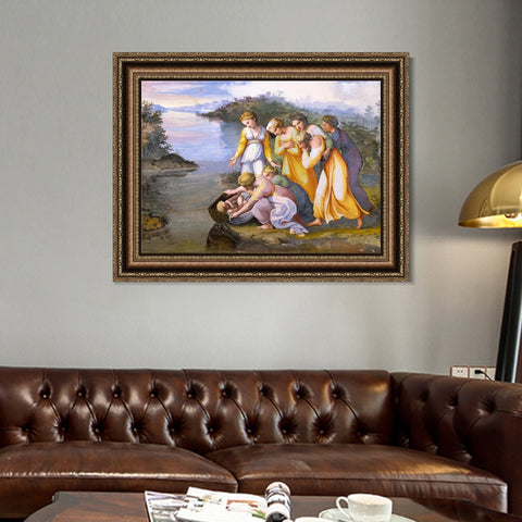 INVIN ART Framed Canvas Art Giclee Print Series#069 by Raphael/Raffaello Sanzio Wall Art Living Room Home Office Decorations