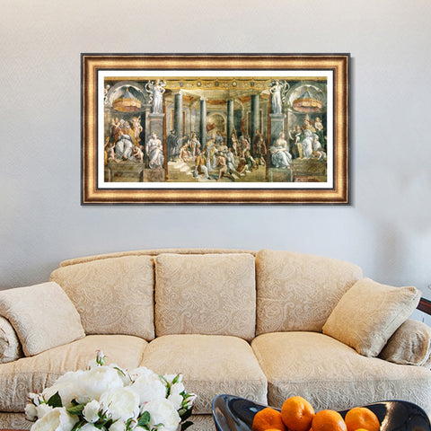 INVIN ART Framed Canvas Art Giclee Print Series#071 by Raphael/Raffaello Sanzio Wall Art Living Room Home Office Decorations