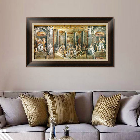 INVIN ART Framed Canvas Art Giclee Print Series#071 by Raphael/Raffaello Sanzio Wall Art Living Room Home Office Decorations