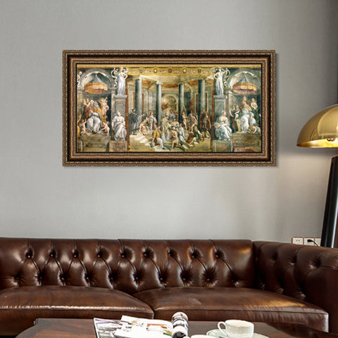 INVIN ART Framed Canvas Art Giclee Print Series#071 by Raphael/Raffaello Sanzio Wall Art Living Room Home Office Decorations