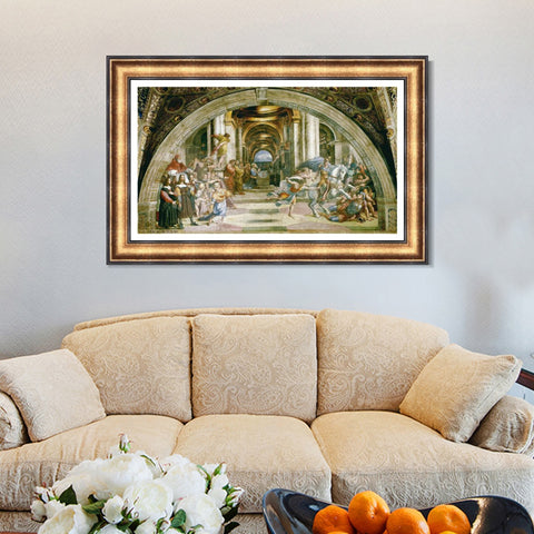 INVIN ART Framed Canvas Art Giclee Print Series#073 by Raphael/Raffaello Sanzio Wall Art Living Room Home Office Decorations