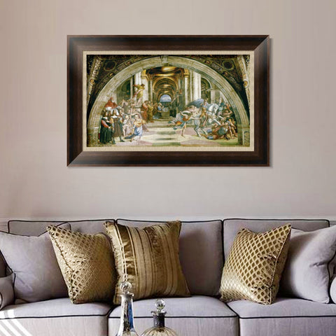 INVIN ART Framed Canvas Art Giclee Print Series#073 by Raphael/Raffaello Sanzio Wall Art Living Room Home Office Decorations