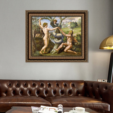 INVIN ART Framed Canvas Art Giclee Print Series#074 by Raphael/Raffaello Sanzio Wall Art Living Room Home Office Decorations
