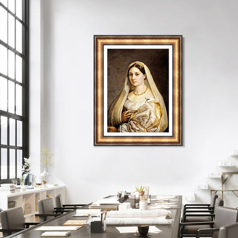 INVIN ART Framed Canvas Art Giclee Print Series#075 by Raphael/Raffaello Sanzio Wall Art Living Room Home Office Decorations