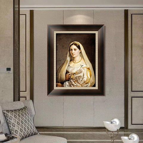 INVIN ART Framed Canvas Art Giclee Print Series#075 by Raphael/Raffaello Sanzio Wall Art Living Room Home Office Decorations