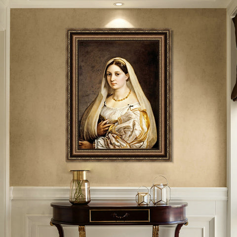 INVIN ART Framed Canvas Art Giclee Print Series#075 by Raphael/Raffaello Sanzio Wall Art Living Room Home Office Decorations