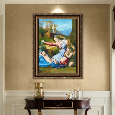 INVIN ART Framed Canvas Art Giclee Print Series#076 by Raphael/Raffaello Sanzio Wall Art Living Room Home Office Decorations