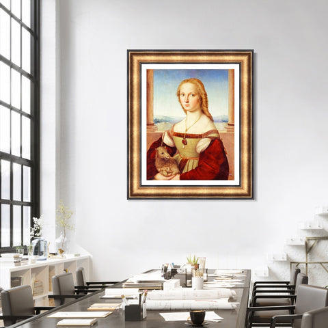 INVIN ART Framed Canvas Art Giclee Print Series#077 by Raphael/Raffaello Sanzio Wall Art Living Room Home Office Decorations