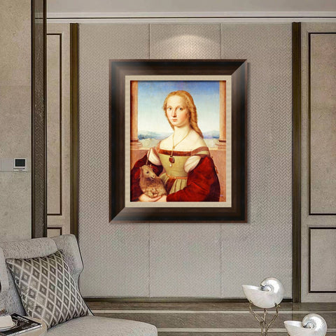INVIN ART Framed Canvas Art Giclee Print Series#077 by Raphael/Raffaello Sanzio Wall Art Living Room Home Office Decorations