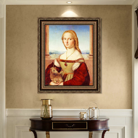 INVIN ART Framed Canvas Art Giclee Print Series#077 by Raphael/Raffaello Sanzio Wall Art Living Room Home Office Decorations