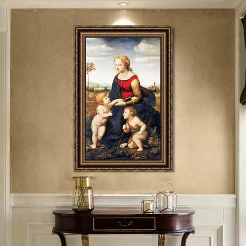 INVIN ART Framed Canvas Art Giclee Print Series#087 by Raphael/Raffaello Sanzio Wall Art Living Room Home Office Decorations