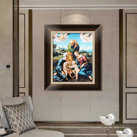 INVIN ART Framed Canvas Art Giclee Print Series#090 by Raphael/Raffaello Sanzio Wall Art Living Room Home Office Decorations