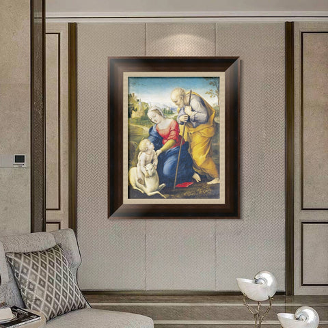 INVIN ART Framed Canvas Art Giclee Print Series#095 by Raphael/Raffaello Sanzio Wall Art Living Room Home Office Decorations