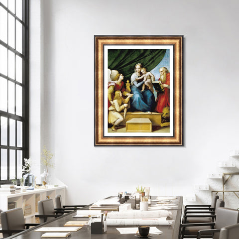 INVIN ART Framed Canvas Art Giclee Print Series#097 by Raphael/Raffaello Sanzio Wall Art Living Room Home Office Decorations