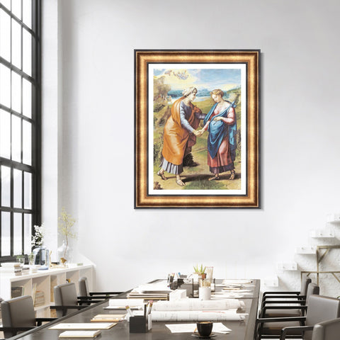 INVIN ART Framed Canvas Art Giclee Print Series#099 by Raphael/Raffaello Sanzio Wall Art Living Room Home Office Decorations