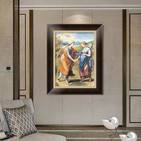 INVIN ART Framed Canvas Art Giclee Print Series#099 by Raphael/Raffaello Sanzio Wall Art Living Room Home Office Decorations