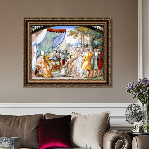 INVIN ART Framed Canvas Art Giclee Print Series#112 by Raphael/Raffaello Sanzio Wall Art Living Room Home Office Decorations