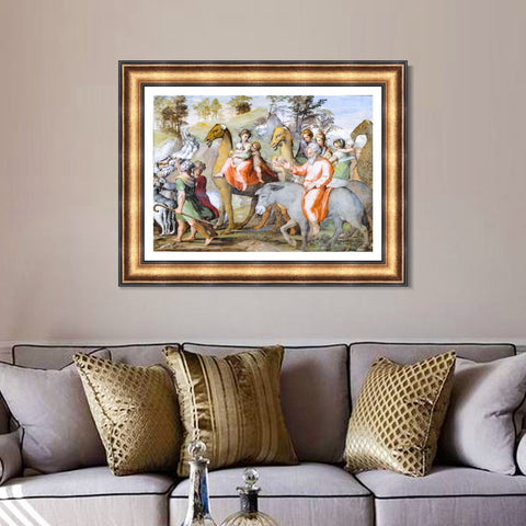 INVIN ART Framed Canvas Art Giclee Print Series#120 by Raphael/Raffaello Sanzio Wall Art Living Room Home Office Decorations