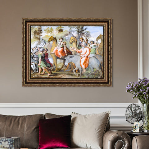 INVIN ART Framed Canvas Art Giclee Print Series#120 by Raphael/Raffaello Sanzio Wall Art Living Room Home Office Decorations