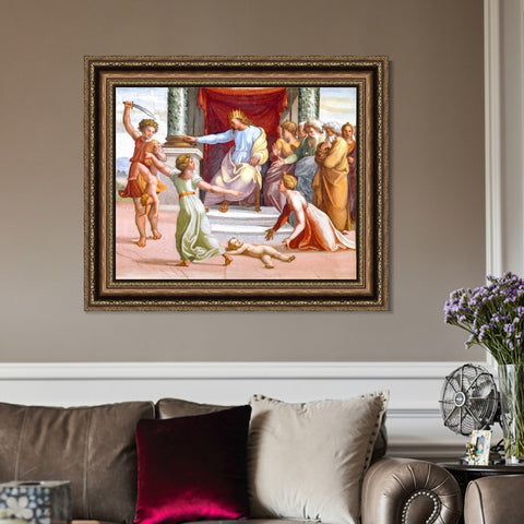 INVIN ART Framed Canvas Art Giclee Print Series#121 by Raphael/Raffaello Sanzio Wall Art Living Room Home Office Decorations