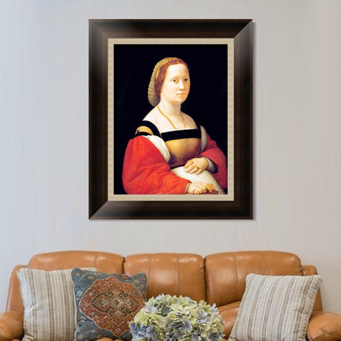 INVIN ART Framed Canvas Art Giclee Print La Gravida by Raphael/Raffaello Sanzio Wall Art Living Room Home Office Decorations