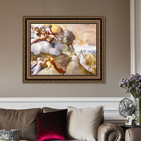 INVIN ART Framed Canvas Art Giclee Print Series#125 by Raphael/Raffaello Sanzio Wall Art Living Room Home Office Decorations