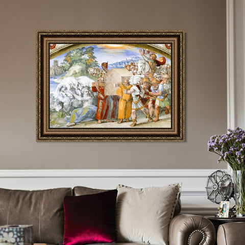 INVIN ART Framed Canvas Art Giclee Print Series#128 by Raphael/Raffaello Sanzio Wall Art Living Room Home Office Decorations