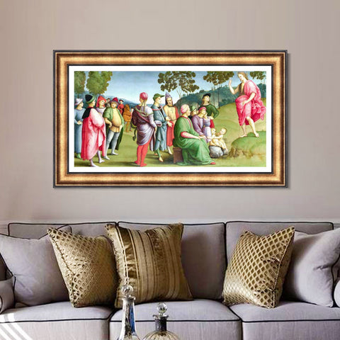 INVIN ART Framed Canvas Art Giclee Print Series#133 by Raphael/Raffaello Sanzio Wall Art Living Room Home Office Decorations